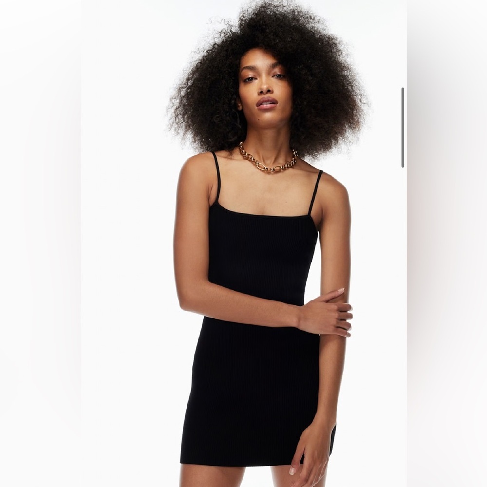 Aritzia Babaton Sculpt Knit Cami Dress In Black - Picture 2 of 9